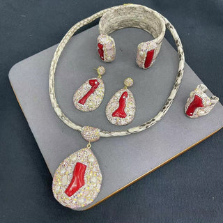 Snakeskin Sea Bamboo Pearl Jewelry Set