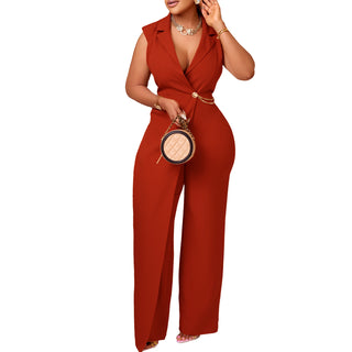 Elegant Tight Waist Wide Leg Jumpsuit