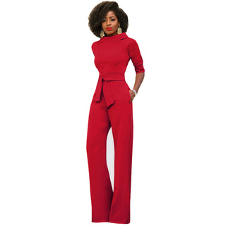 Women's High Waist Wide Leg Jumpsuit