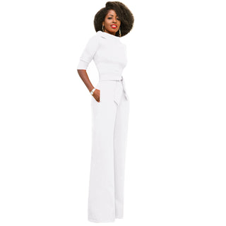 Women's High Waist Wide Leg Jumpsuit