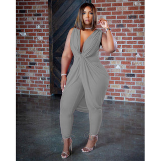 Women's Fashion Milk Silk Commuter Jumpsuit