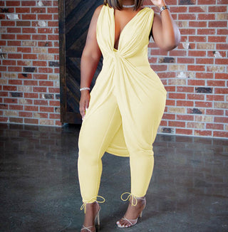 Women's Fashion Milk Silk Commuter Jumpsuit