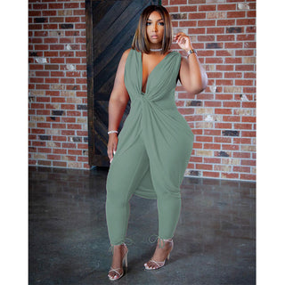 Women's Fashion Milk Silk Commuter Jumpsuit