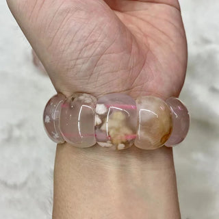 Cherry Blossom Agate Gemstone Bangle