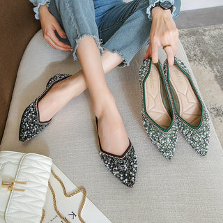 Rhinestone Shoes Women's Flat Bottom