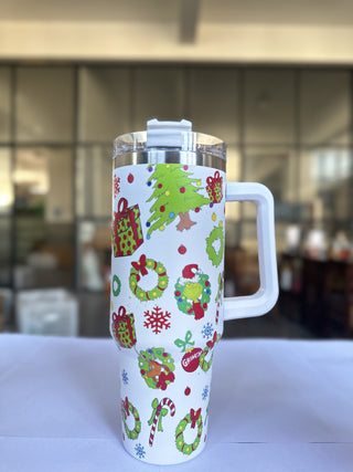 Large Printing Handle Ice Coffee Cup