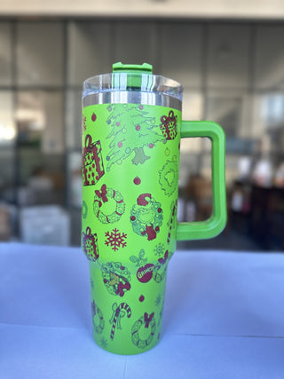 Large Printing Handle Ice Coffee Cup
