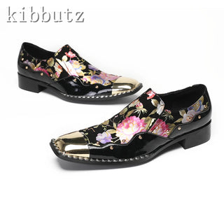Luxury Metal Square Toe Shoes