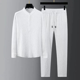 Men Long Sleeve Two-piece Set
