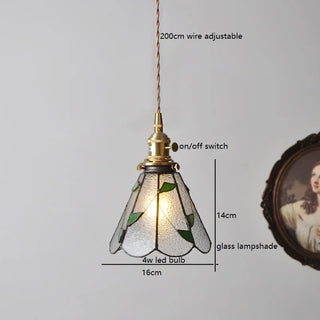 Pendant Glass Lampshade Vintage Lamp
