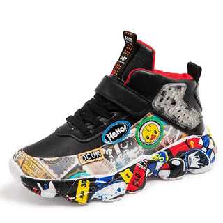 Graffiti Pattern Girls Sports Sneakers