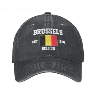 Vintage Patriotic Belgium Flag Baseball Cap