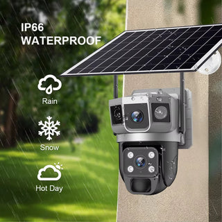 Wireless 12MP Three Screens Solar Camera