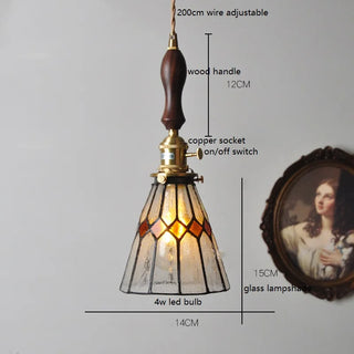 Pendant Glass Lampshade Vintage Lamp