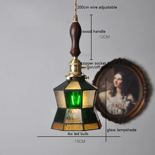Pendant Glass Lampshade Vintage Lamp