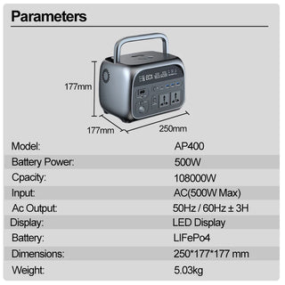 Portable Power Station 500W Solar Generator