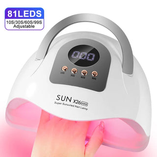 X26MAX 81LED Nail Dryer LED UV Lamp for Nails Gel Polish Dryer Light Professional Nail Art Accessories Curing Gel Toe Nails