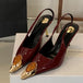 6cm heel Wine Red