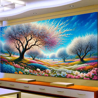 Colorful Landscape Embroidery Wall Art