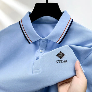 Fashionable Silk Breathable Polo Shirt