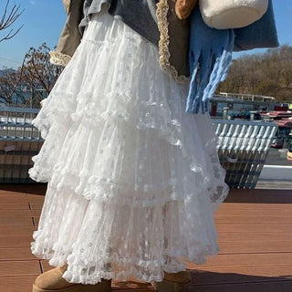 French Sweet Princess Lace Skirt