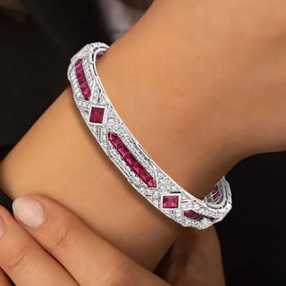 Luxury Gemstone High Carbon Diamond Bangle