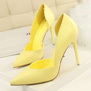Elegant Sweet High Heels Leather Shoes