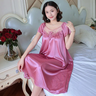 Ladies Ice Silk Sleepwear Nightgown