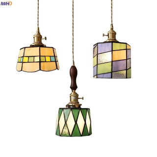 Pendant Glass Lampshade Vintage Lamp