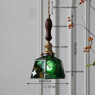 Pendant Glass Lampshade Vintage Lamp