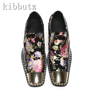 Luxury Metal Square Toe Shoes