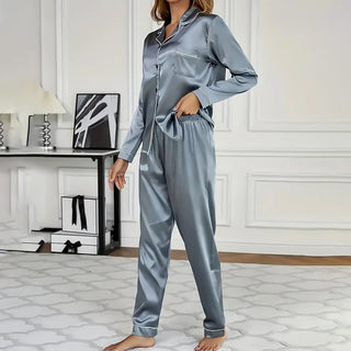 Women's Satin Loungewear Pajama Set