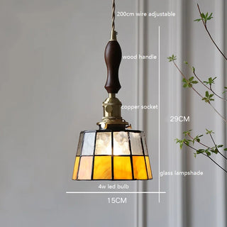 Pendant Glass Lampshade Vintage Lamp