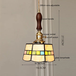 Pendant Glass Lampshade Vintage Lamp