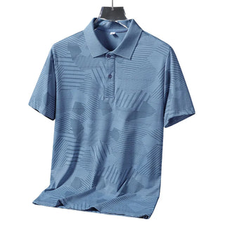 Printed Ice Silk Polo Shirt