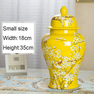 Floral Temple Ceramic Storage Ginger Jar