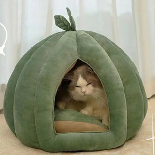 Pumpkin Cat Bed Pet House Enclosed Cat Nest Deep Sleep Comfort In Winter Cat Bed Pets Tent For Kittens Small Dogs Pet Supply