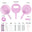 12 pc Pink