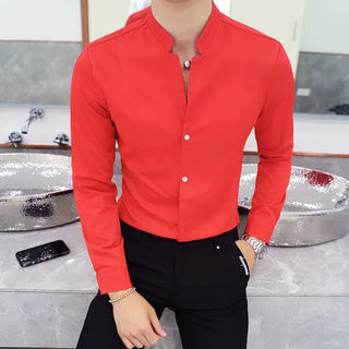 High Quality Stand Collar Business Shirts