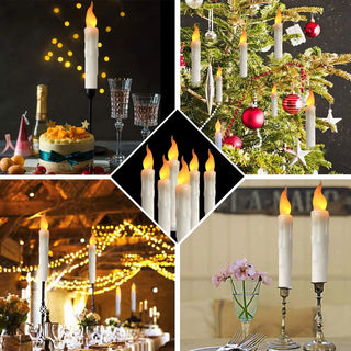 Flameless Handheld Tapered Flickering Candlesticks