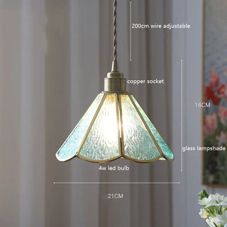 Pendant Glass Lampshade Vintage Lamp