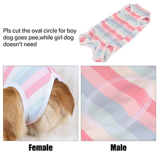Pet Clothes Dog Jumpsuit Pajamas High Elastic Camouflage Strips Vest Wrap Belly Surgical Wear Tracksuit For Girl Boy Clothing