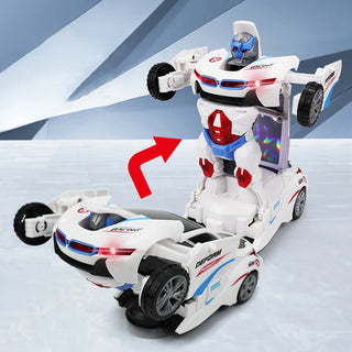 Electric Transformation Rotating Car Robot
