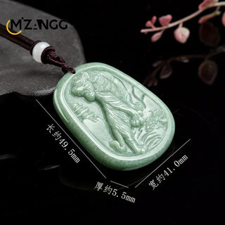 Natural Jadeite Zodiac Tiger Pendant