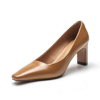Mid Heeled Leather Professional Shoes