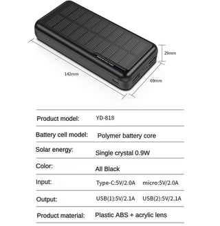 Solar Power External Battery Pack
