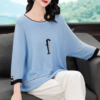 Vintage Ice Silk O-neck Tops