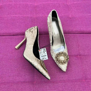 Shiny Rhinestones High Heeled Shoes
