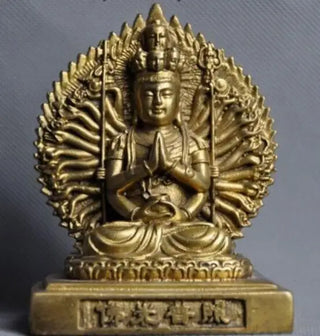 Brass  Buddhism  Bodhisattva Buddha Statue