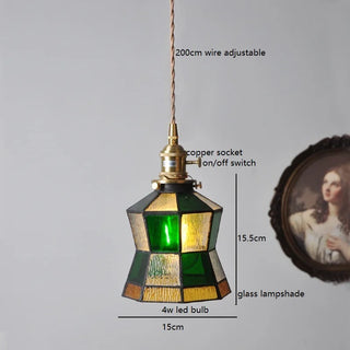 Pendant Glass Lampshade Vintage Lamp